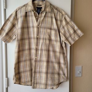 Nautica Men's Short Sleeve Plaid Shirt Size L
